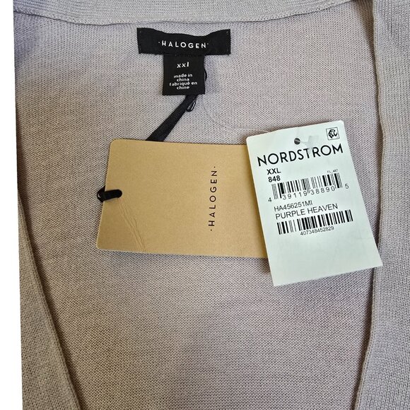 Halogen Women's Purple Heaven Crop V Neck Cardigan XXL NWT - Picture 5 of 9